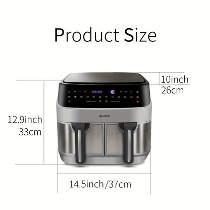 Upgraded 10-Quart Dual Pot Touch Screen Air Fryer Oven14 Functions To Cook Anything One Button Cooks All Recipes Cooks Two Different Foods Simultaneously Holiday Gift Multi-Function Air Fryer Family Essentials Reduce Cooking