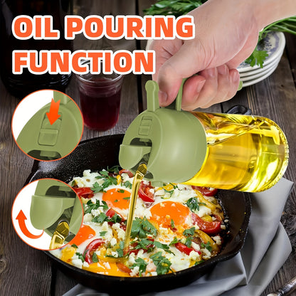 2pcs—Hand-Held Oil Spray Bottle, Oil Spray And Pour Oil 2 in 1, Olive Oil Sprayer And Oil Dispenser, Fat Reduction Oil Spray Pot Artifact, Kitchen Oil Dispenser Bottle, Oil Spray Bottle, Oil Sprayer, Oil Spray Bottle, for K