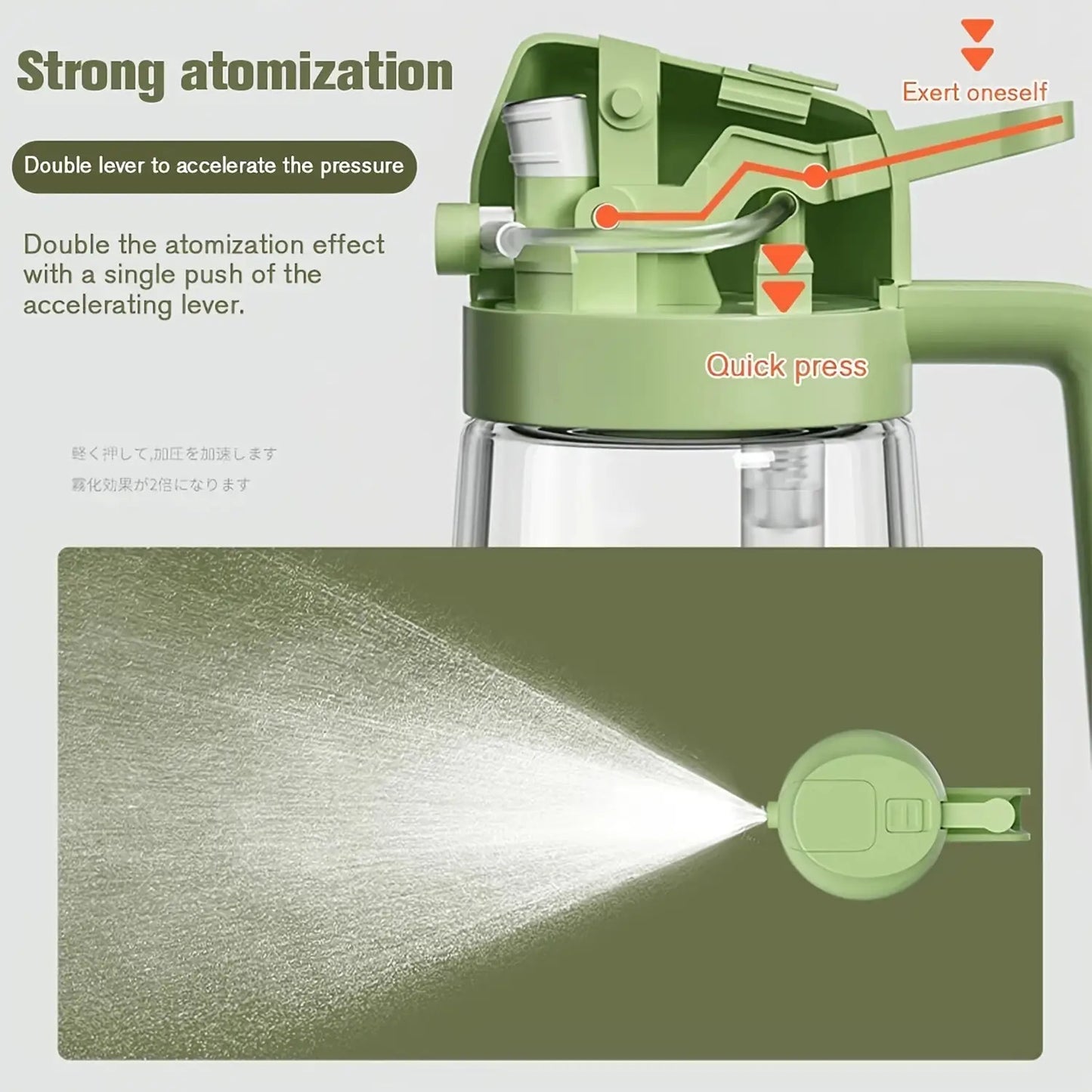 Dark Green Olive Oil Sprayer, 16oz/470ml BPA-Free Food Grade, Light Blocking Design & Protective Packaging for Kitchen Cooking, Air Fryer Compatible | Modern Kitchenware | No Plastic Parts, for Culinary Use, Cooking Oil Spray