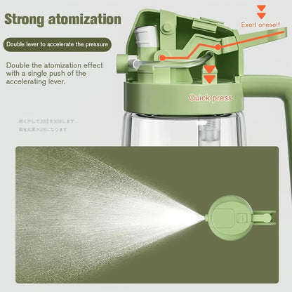 Dark Green Olive Oil Sprayer, 16oz/470ml BPA-Free Food Grade, Light Blocking Design & Protective Packaging for Kitchen Cooking, Air Fryer Compatible | Modern Kitchenware | No Plastic Parts, for Culinary Use, Cooking Oil Spray