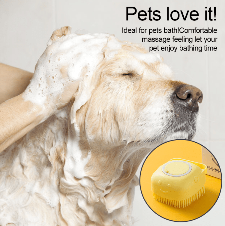 Soft Dog Brush: Make bathing your dog much more practical and enjoyable! This dog bathing brush was developed to gently clean, massage, and remove dirt, providing comfort and well-being to your pet. With soft and resistant bristles, it helps to spread the