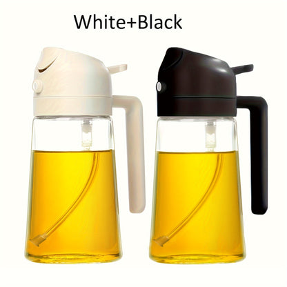 2pcs—Hand-Held Oil Spray Bottle, Oil Spray And Pour Oil 2 in 1, Olive Oil Sprayer And Oil Dispenser, Fat Reduction Oil Spray Pot Artifact, Kitchen Oil Dispenser Bottle, Oil Spray Bottle, Oil Sprayer, Oil Spray Bottle, for K