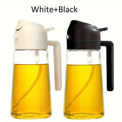 2pcs—Hand-Held Oil Spray Bottle, Oil Spray And Pour Oil 2 in 1, Olive Oil Sprayer And Oil Dispenser, Fat Reduction Oil Spray Pot Artifact, Kitchen Oil Dispenser Bottle, Oil Spray Bottle, Oil Sprayer, Oil Spray Bottle, for K