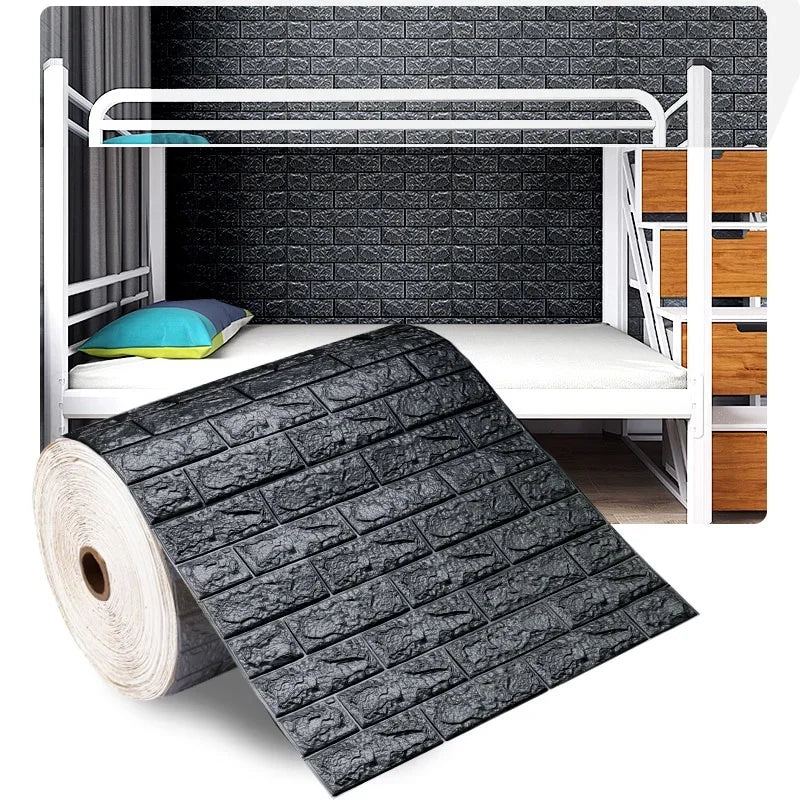 Waterproof 3D Foam Brick Wall Sticker for Home
