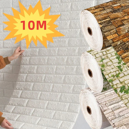 Waterproof 3D Foam Brick Wall Sticker for Home