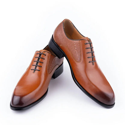 Casual Business Work Shoes Formal Men Shoes Fashion Dress Genuine Leather Lace Up Comfortable Shoe