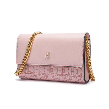 CH Women's Shoulder Bag New Magnetic Flip Chain Bag Brown Small Square Bag Wallet