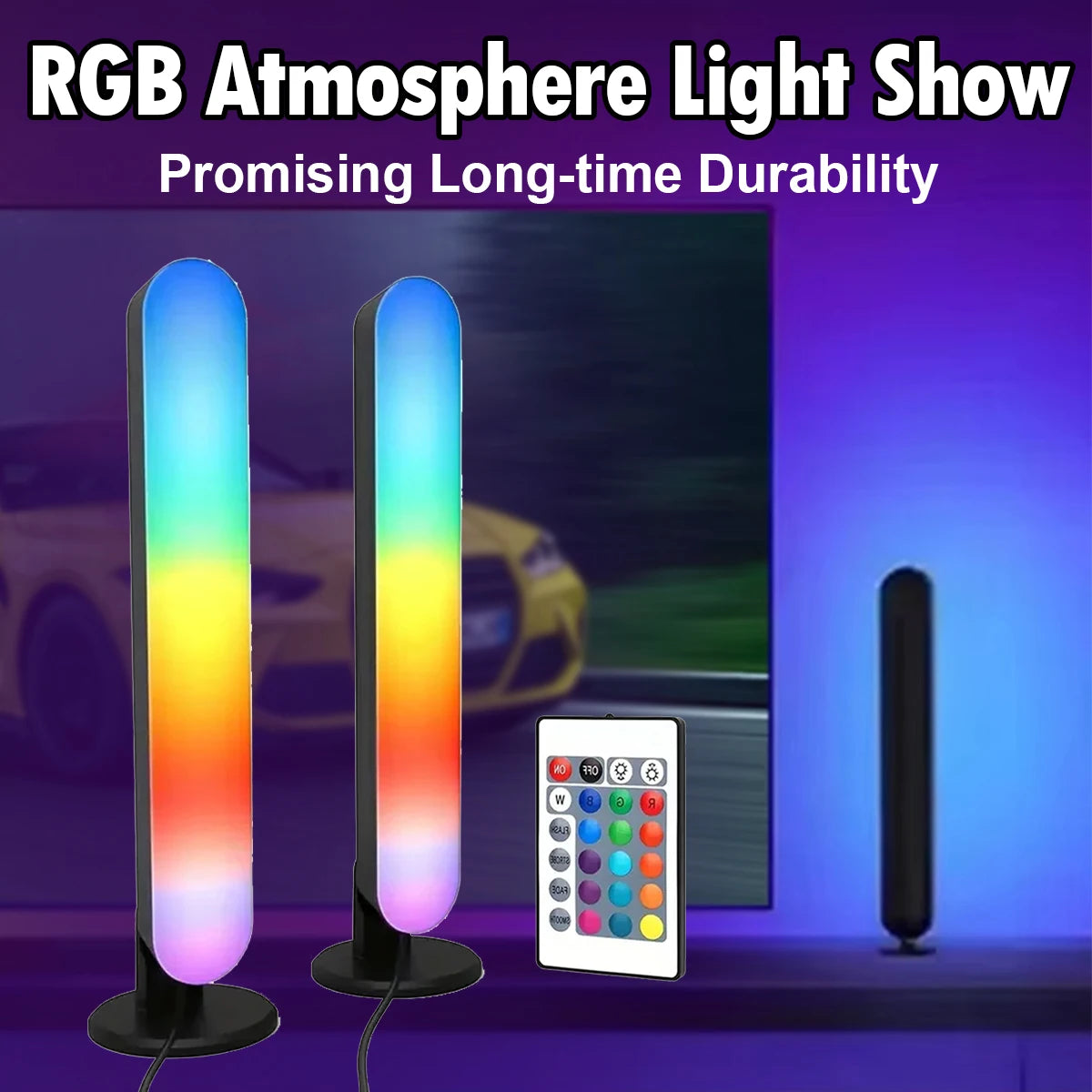 RGB Music Rhythm Light Bars USB Rechargeable Set