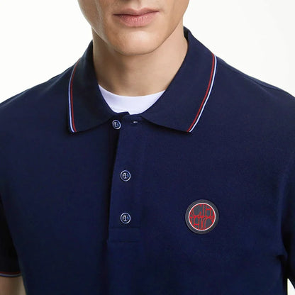 Men's Polo Top Casual Fashion Commuter Versatile Solid Color Men's Top Summer Fashion Business Men Pure Cotton Polo Top