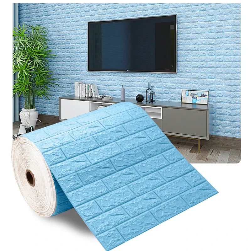 Waterproof 3D Foam Brick Wall Sticker for Home