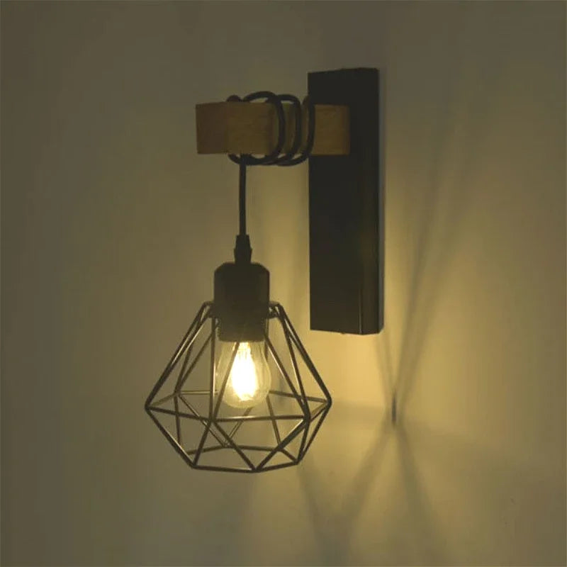Retro Wrought Iron Wall Light with Single Head