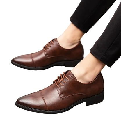 Classic Shoes For Men Casual Business Wedding Shoes High Quality Men's Dress Formal Social Leather Shoes Male