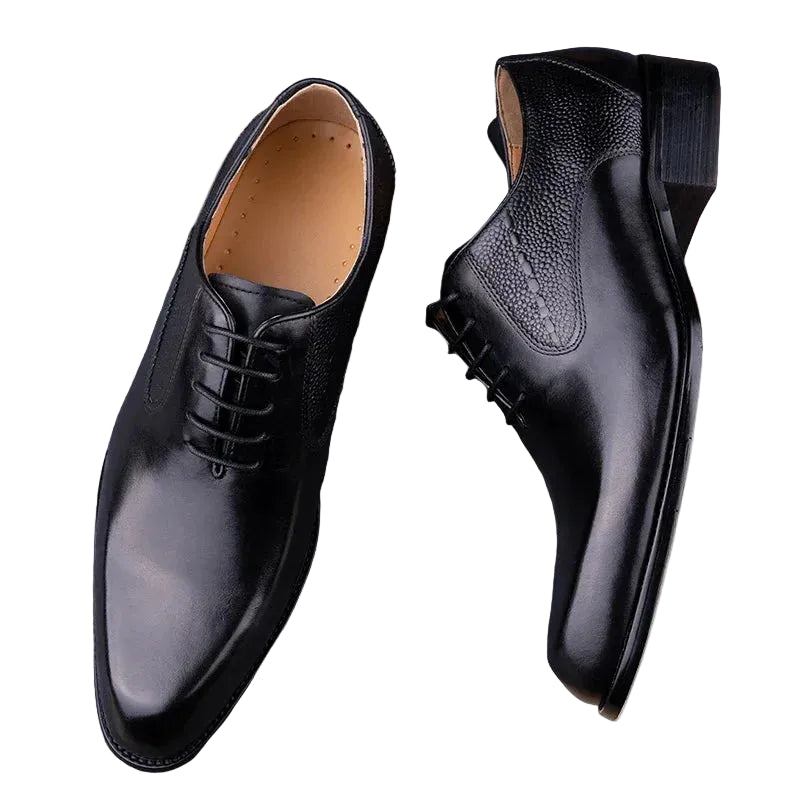 Casual Business Work Shoes Formal Men Shoes Fashion Dress Genuine Leather Lace Up Comfortable Shoe