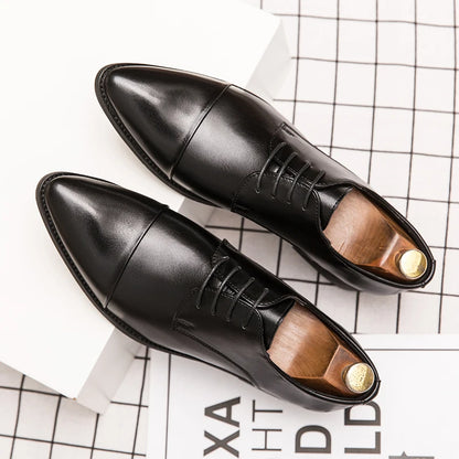 Classic Shoes For Men Casual Business Wedding Shoes High Quality Men's Dress Formal Social Leather Shoes Male