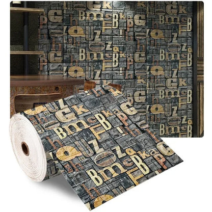 Waterproof 3D Foam Brick Wall Sticker for Home