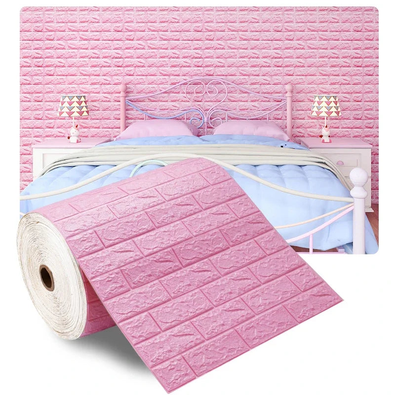 Waterproof 3D Foam Brick Wall Sticker for Home