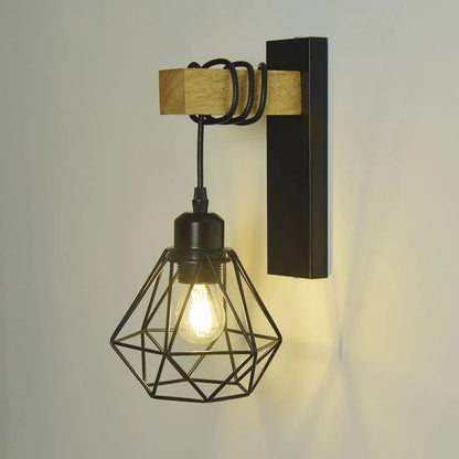 Retro Wrought Iron Wall Light with Single Head