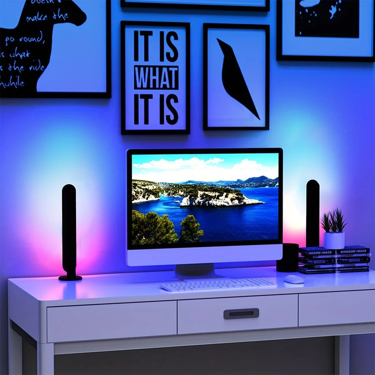 RGB Music Rhythm Light Bars USB Rechargeable Set