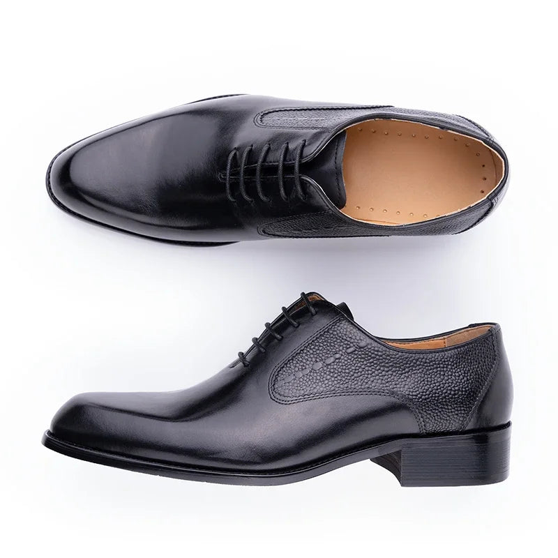 Casual Business Work Shoes Formal Men Shoes Fashion Dress Genuine Leather Lace Up Comfortable Shoe