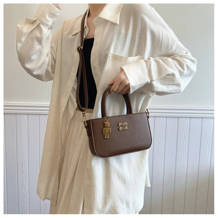 2025 New Trendy Women's Small Square Bag Minimalist Luxury Shoulder Bag for Mobile Phone Girl Fashion Crossbody Pouch Purse