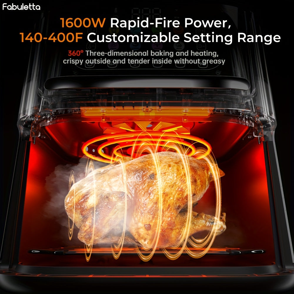 Air Fryer, 6.5QT Air Fryer Oven With Smart Coloful Screen, 10 in 1 Customizable Functions, 1-Touch Digital Display Large Air fryer, Shake Reminder, Up to 450°F, Nonstick Dishwasher-Safe Basket