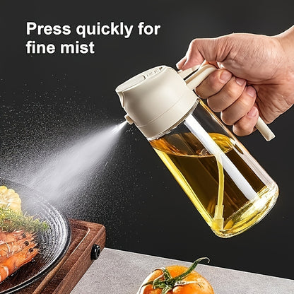 2pcs—Hand-Held Oil Spray Bottle, Oil Spray And Pour Oil 2 in 1, Olive Oil Sprayer And Oil Dispenser, Fat Reduction Oil Spray Pot Artifact, Kitchen Oil Dispenser Bottle, Oil Spray Bottle, Oil Sprayer, Oil Spray Bottle, for K