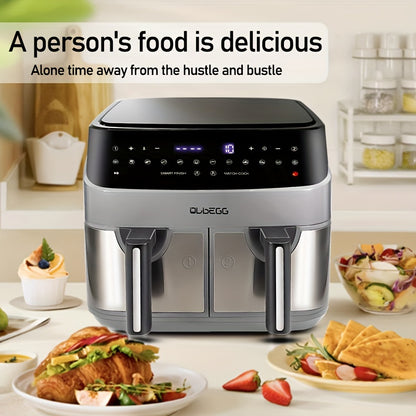 Upgraded 10-Quart Dual Pot Touch Screen Air Fryer Oven14 Functions To Cook Anything One Button Cooks All Recipes Cooks Two Different Foods Simultaneously Holiday Gift Multi-Function Air Fryer Family Essentials Reduce Cooking