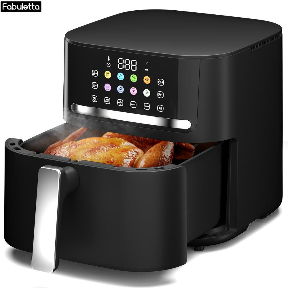 Air Fryer, 6.5QT Air Fryer Oven With Smart Coloful Screen, 10 in 1 Customizable Functions, 1-Touch Digital Display Large Air fryer, Shake Reminder, Up to 450°F, Nonstick Dishwasher-Safe Basket