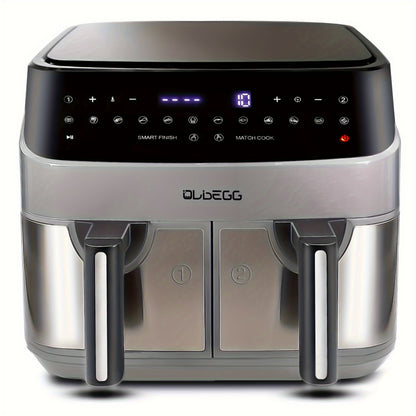 Upgraded 10-Quart Dual Pot Touch Screen Air Fryer Oven14 Functions To Cook Anything One Button Cooks All Recipes Cooks Two Different Foods Simultaneously Holiday Gift Multi-Function Air Fryer Family Essentials Reduce Cooking