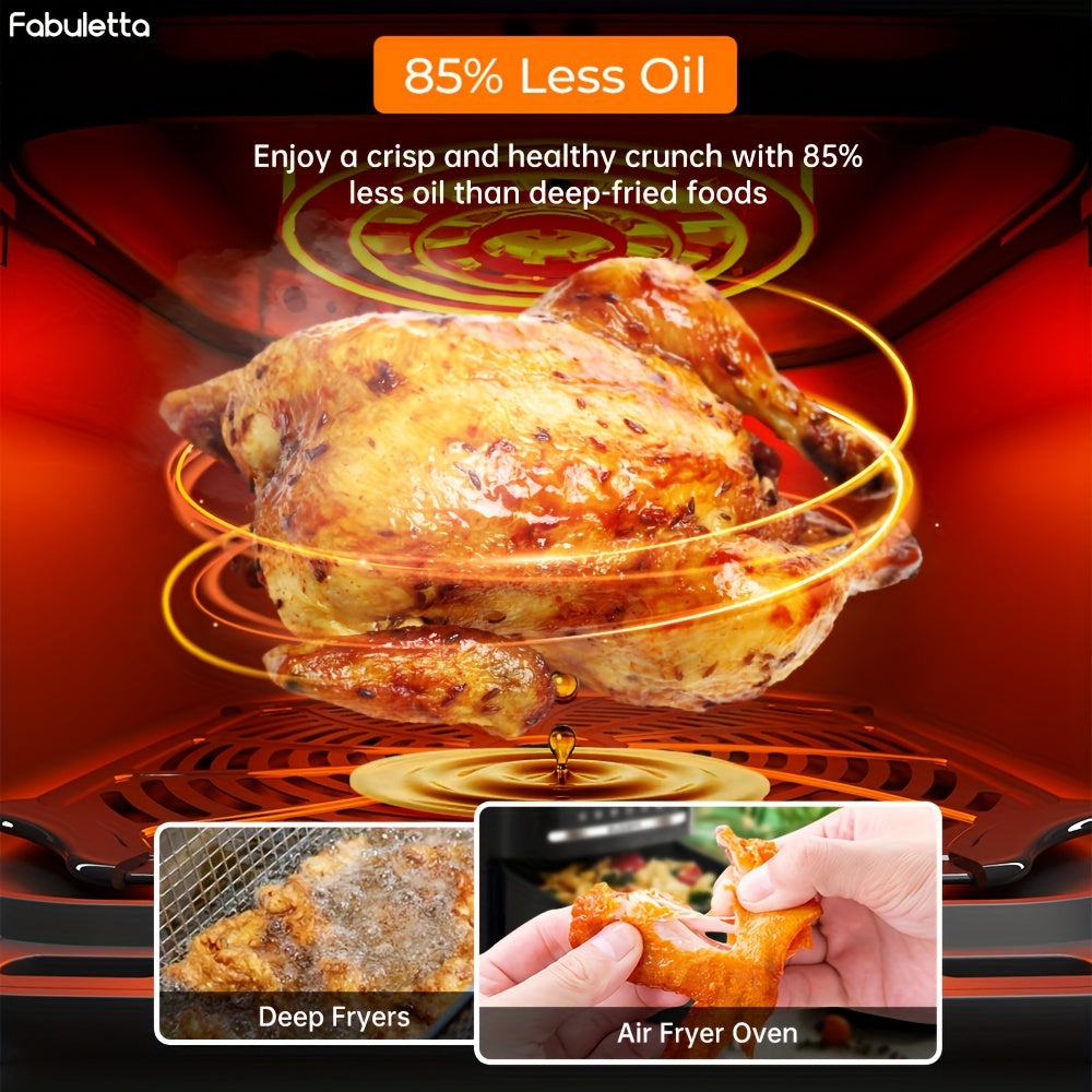 Air Fryer, 6.5QT Air Fryer Oven With Smart Coloful Screen, 10 in 1 Customizable Functions, 1-Touch Digital Display Large Air fryer, Shake Reminder, Up to 450°F, Nonstick Dishwasher-Safe Basket