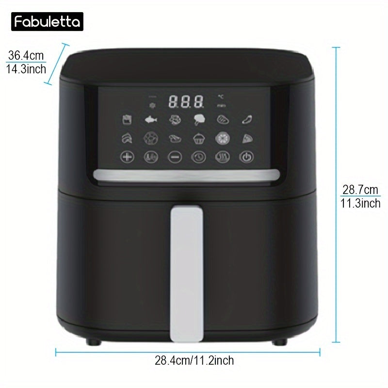 Air Fryer, 6.5QT Air Fryer Oven With Smart Coloful Screen, 10 in 1 Customizable Functions, 1-Touch Digital Display Large Air fryer, Shake Reminder, Up to 450°F, Nonstick Dishwasher-Safe Basket