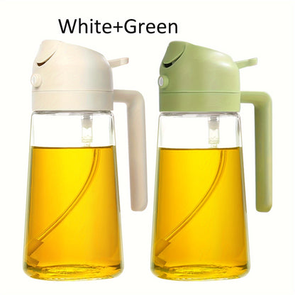 2pcs—Hand-Held Oil Spray Bottle, Oil Spray And Pour Oil 2 in 1, Olive Oil Sprayer And Oil Dispenser, Fat Reduction Oil Spray Pot Artifact, Kitchen Oil Dispenser Bottle, Oil Spray Bottle, Oil Sprayer, Oil Spray Bottle, for K
