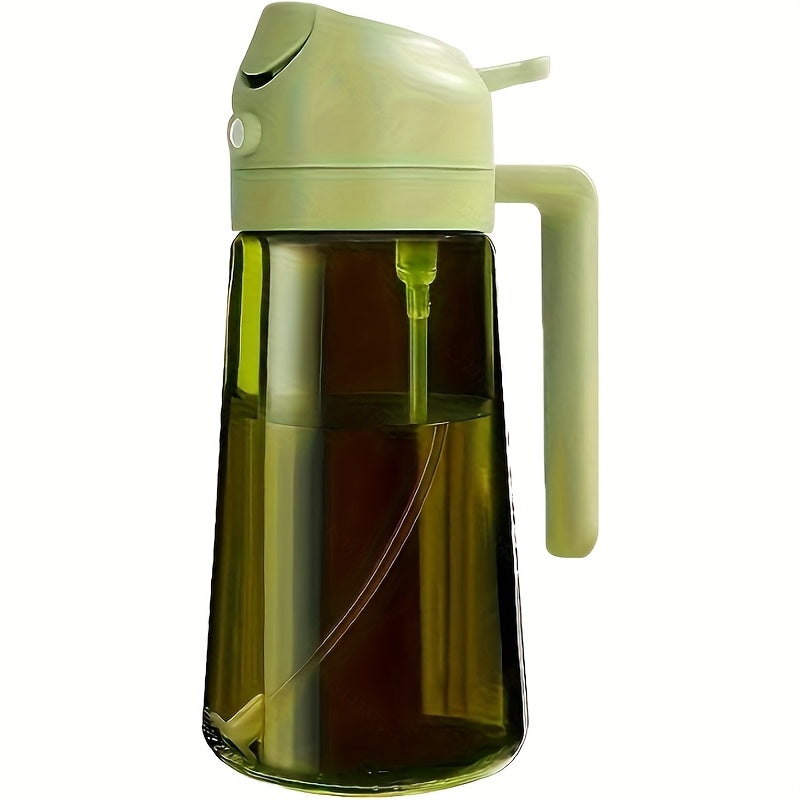 Dark Green Olive Oil Sprayer, 16oz/470ml BPA-Free Food Grade, Light Blocking Design & Protective Packaging for Kitchen Cooking, Air Fryer Compatible | Modern Kitchenware | No Plastic Parts, for Culinary Use, Cooking Oil Spray